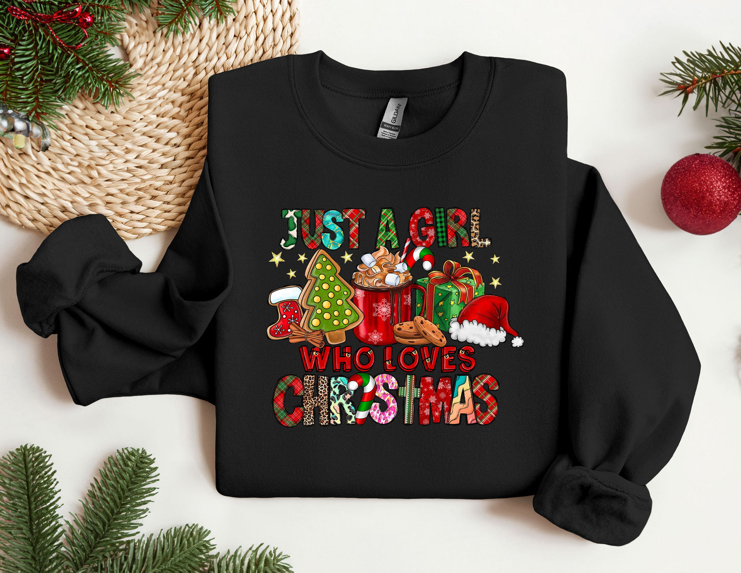 a black sweatshirt with a christmas message on it