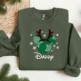 Christmas Mommy and Daddy Sweatshirt, Trendy Sweatshirt, Disneyland Sweatshirt, Oversized Sweatshirt, Christmas Sweatshirt, Christmas Gift