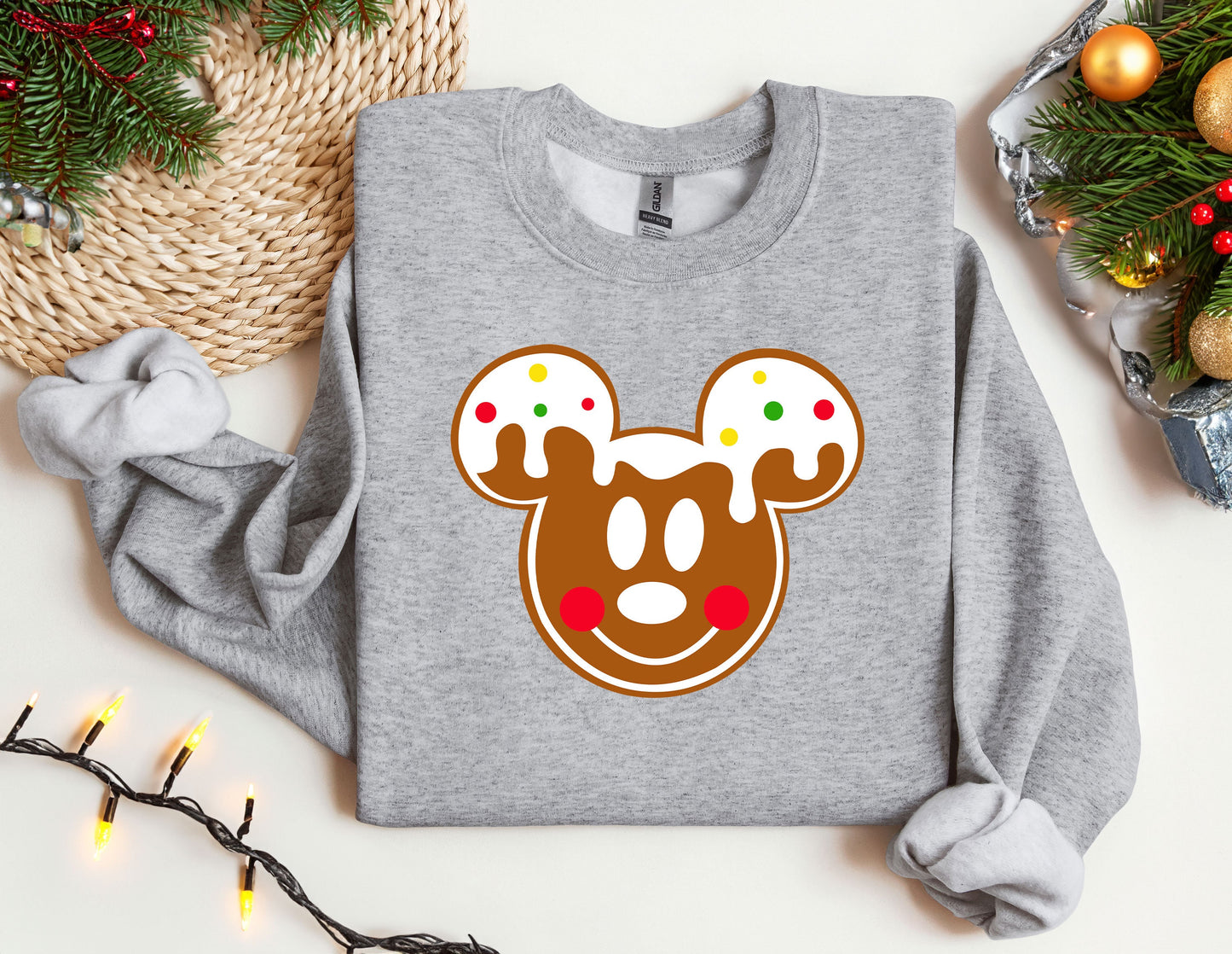 Christmas Disney Gingerbread Sweatshirt, Trendy Sweatshirt, Disneyland Sweatshirt, Oversize Sweatshirt, Christmas Sweatshirt, Christmas Gift