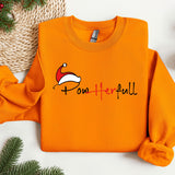 an orange sweatshirt with the word pom - happle on it