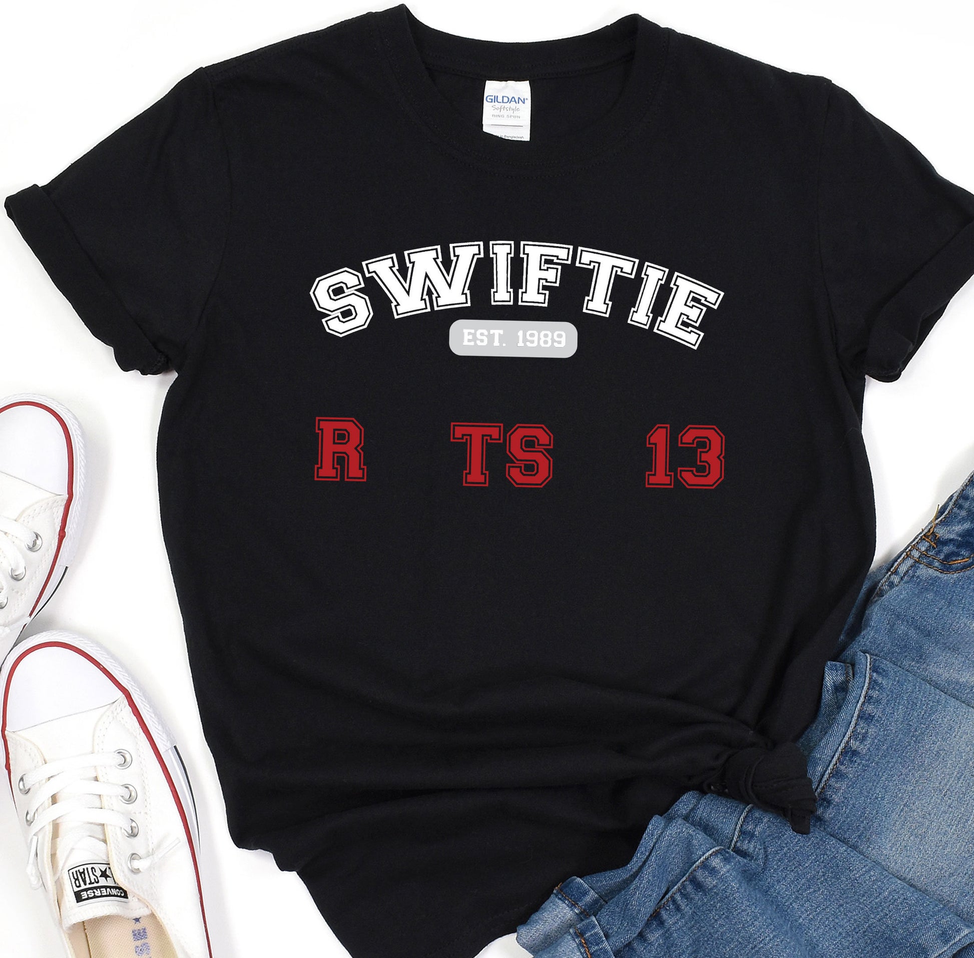 a black t - shirt with the words swiffie on it