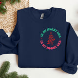 a blue sweatshirt with the words, my heart tea isn't very tea