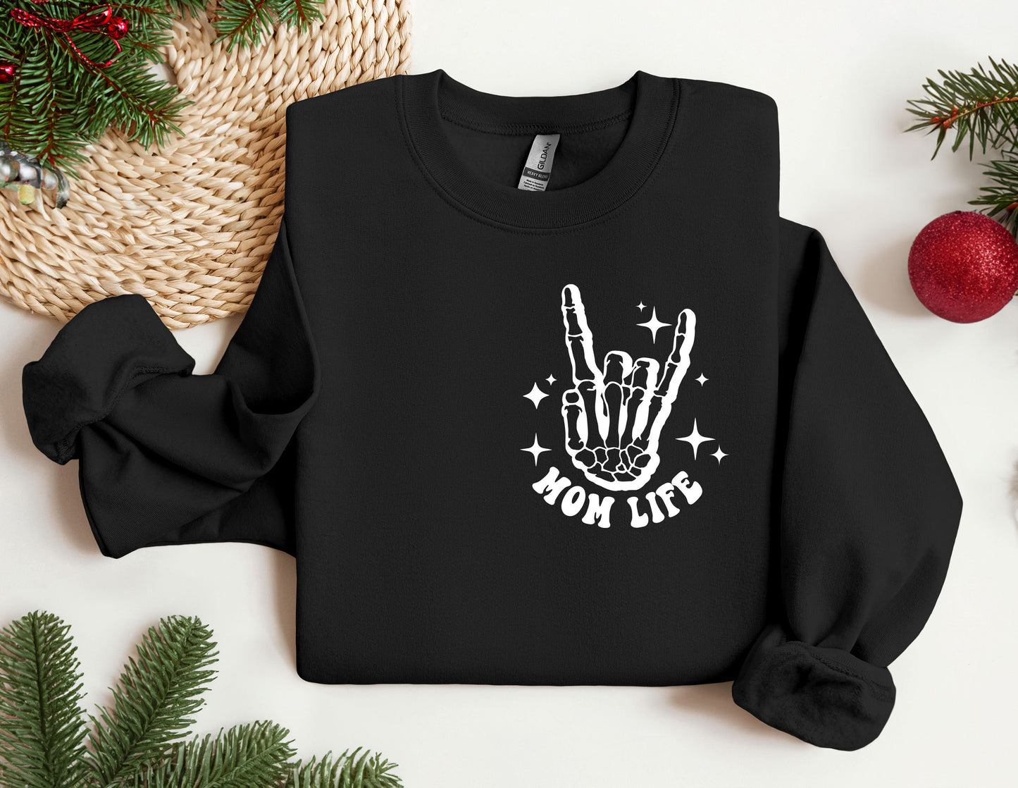 a black sweatshirt with a peace sign on it
