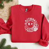 a red sweatshirt with the words motherhood printed on it