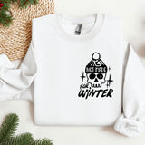a white sweater with a skull on it