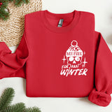 a red sweater with a skull on it