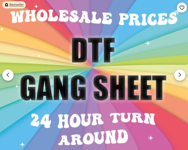 Custom Gang Sheet, Full Color DTF, Shirt Heat Transfer, Ready To Apply, Express DTF, Direct To Film, DTF Screen Print, Bulk Printing