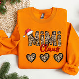 an orange sweatshirt with leopard print on it