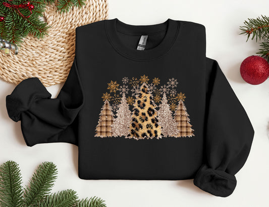 Merry Christmas Tree Sweatshirt, Merry & Bright Christmas Sweatshirt, Holiday Sweater, Womens Holiday Shirt, Winter Shirt, Christmas Gift