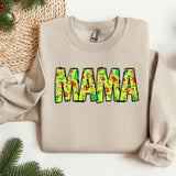 a sweatshirt with the word mama printed on it