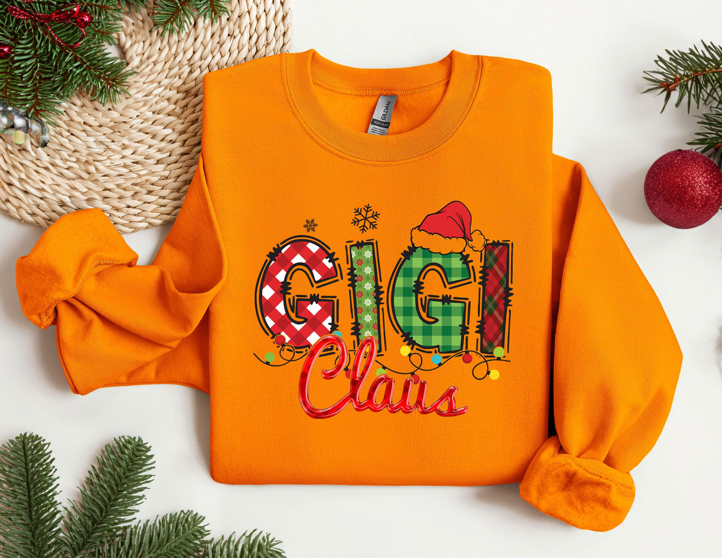 an orange sweatshirt with the word ggi on it