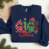 a christmas sweater with the word ggi claus on it