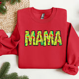 Mama Christmas Sweatshirt, Plaid Mama Sweater, Pattern Mama Hoodie, Western Mama shirt, Mom to be Sweat, Xmas Mom her Gift hoodie