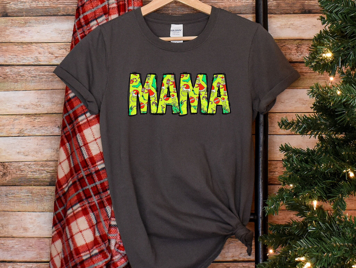 a t - shirt with the word mama printed on it