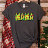 a t - shirt with the word mama printed on it