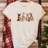 a t - shirt with a picture of dogs on it