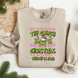 a sweater that says, just so we're wearing the grin when we '
