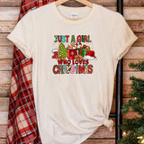 a t - shirt that says, but i am who loves christmas