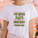 a woman wearing a t - shirt that says, just so we're clear
