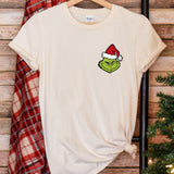 a t - shirt with a picture of a grin face on it
