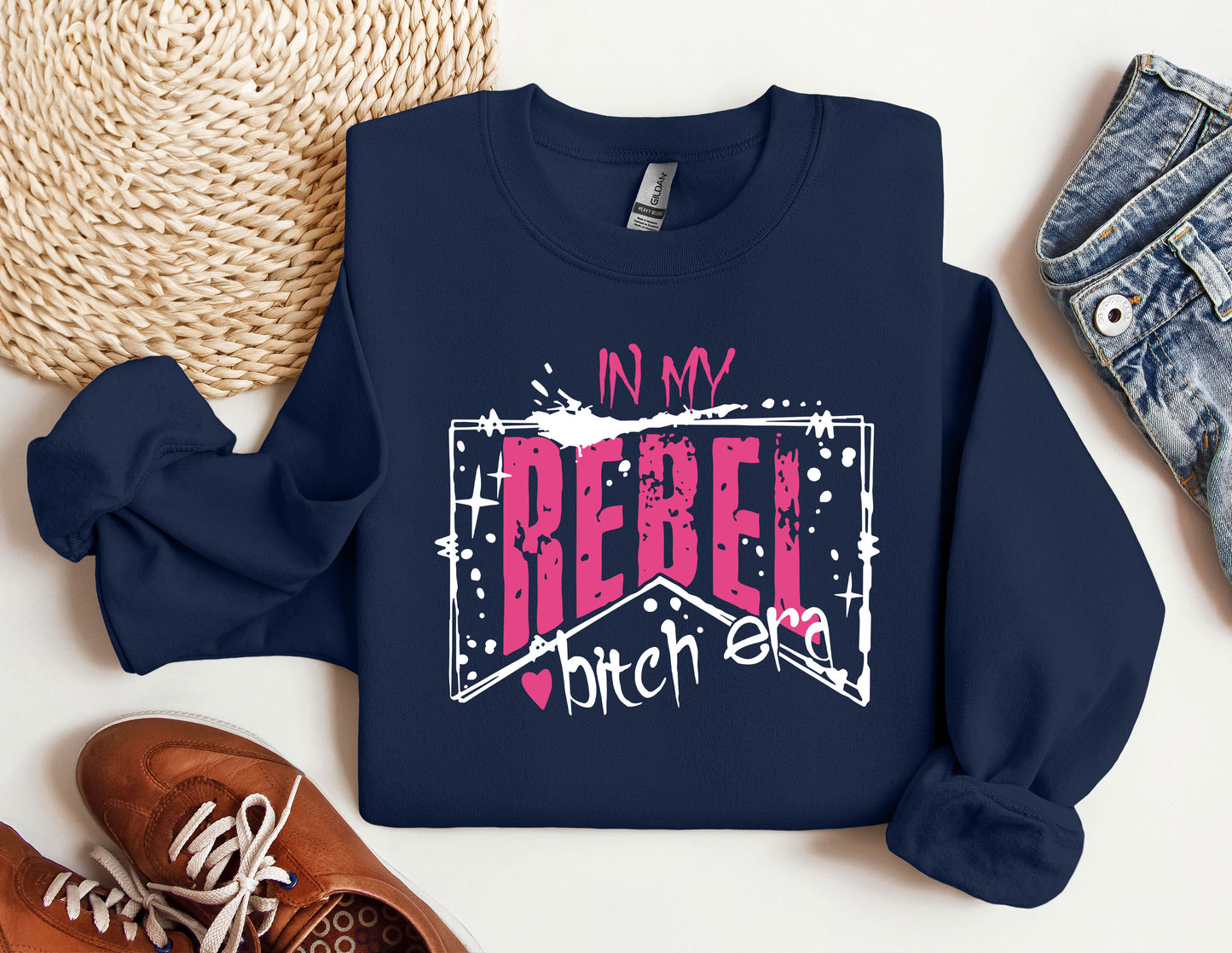 a t - shirt with the words in my rebel bitch on it