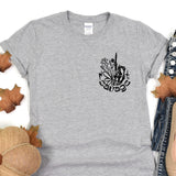 a t - shirt with a picture of a castle on it