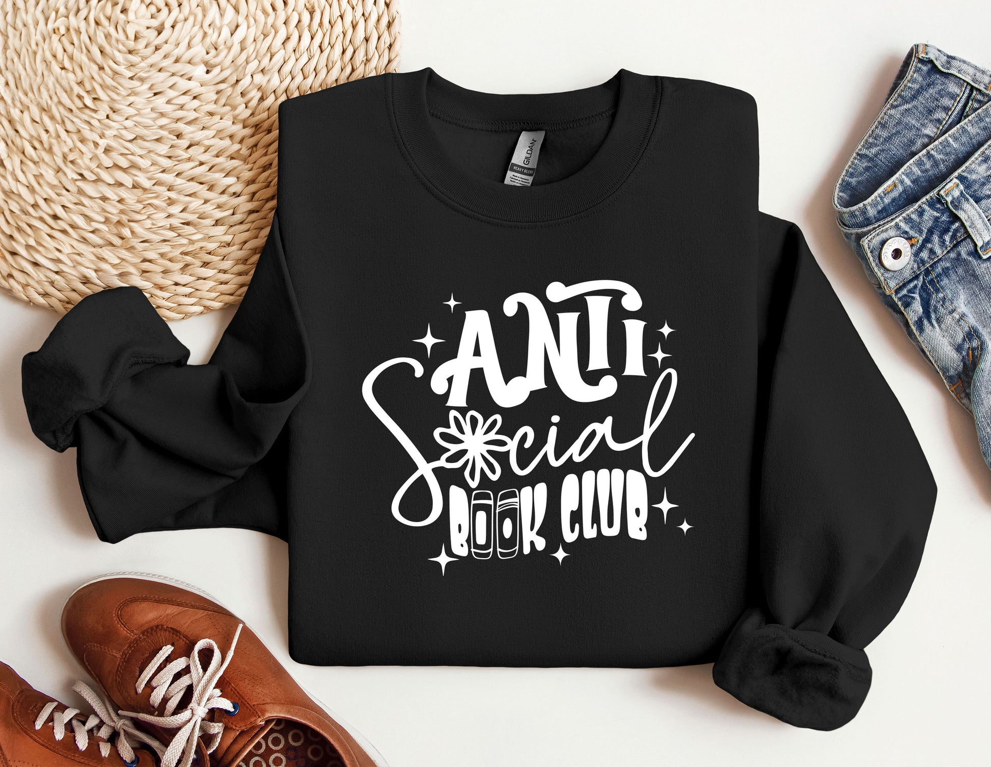 a black sweatshirt with the words act social club on it