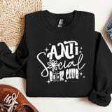 a black sweatshirt with the words act social club on it
