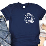 a t - shirt with a picture of a castle on it
