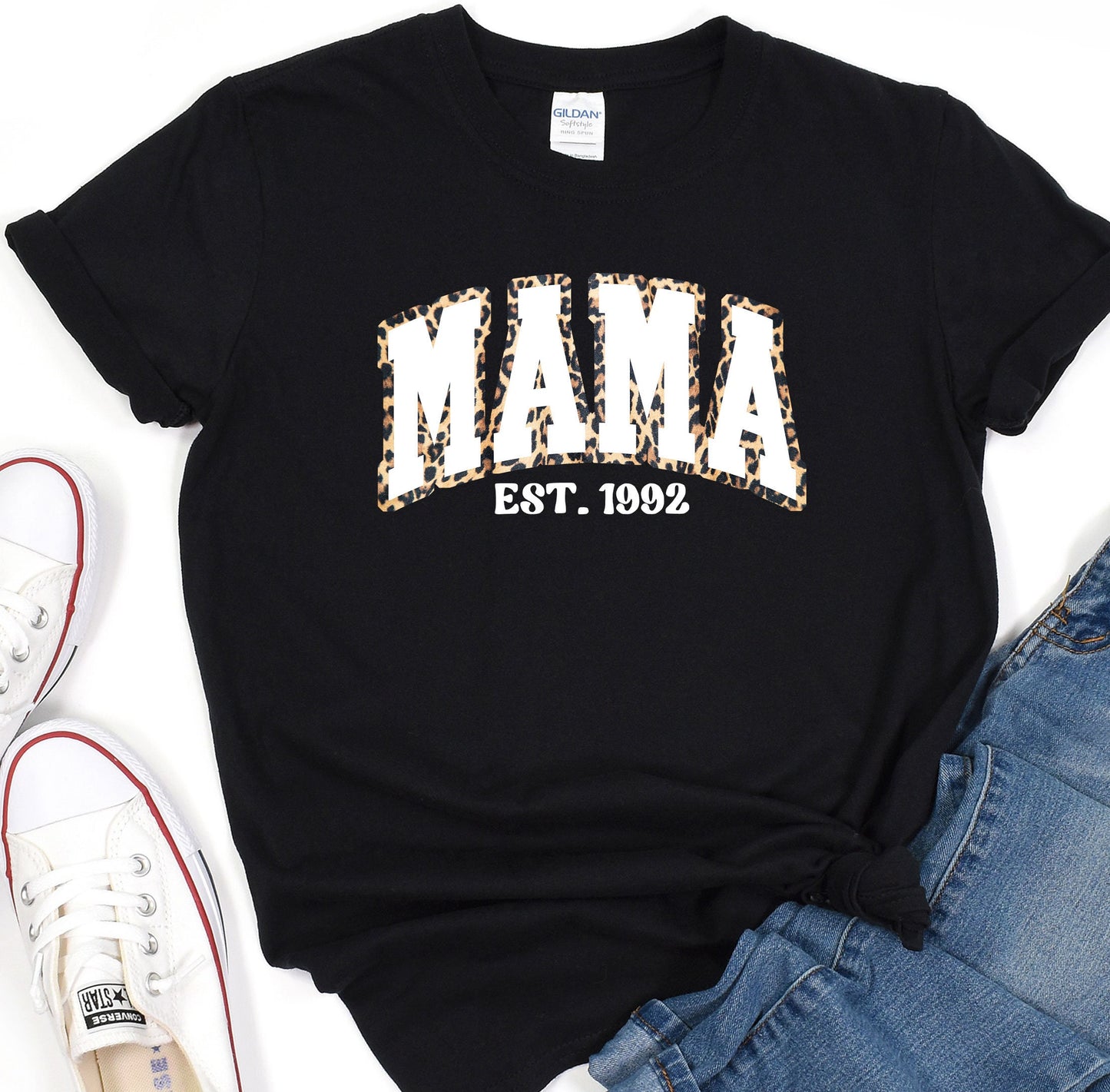 a t - shirt with the word mama printed on it