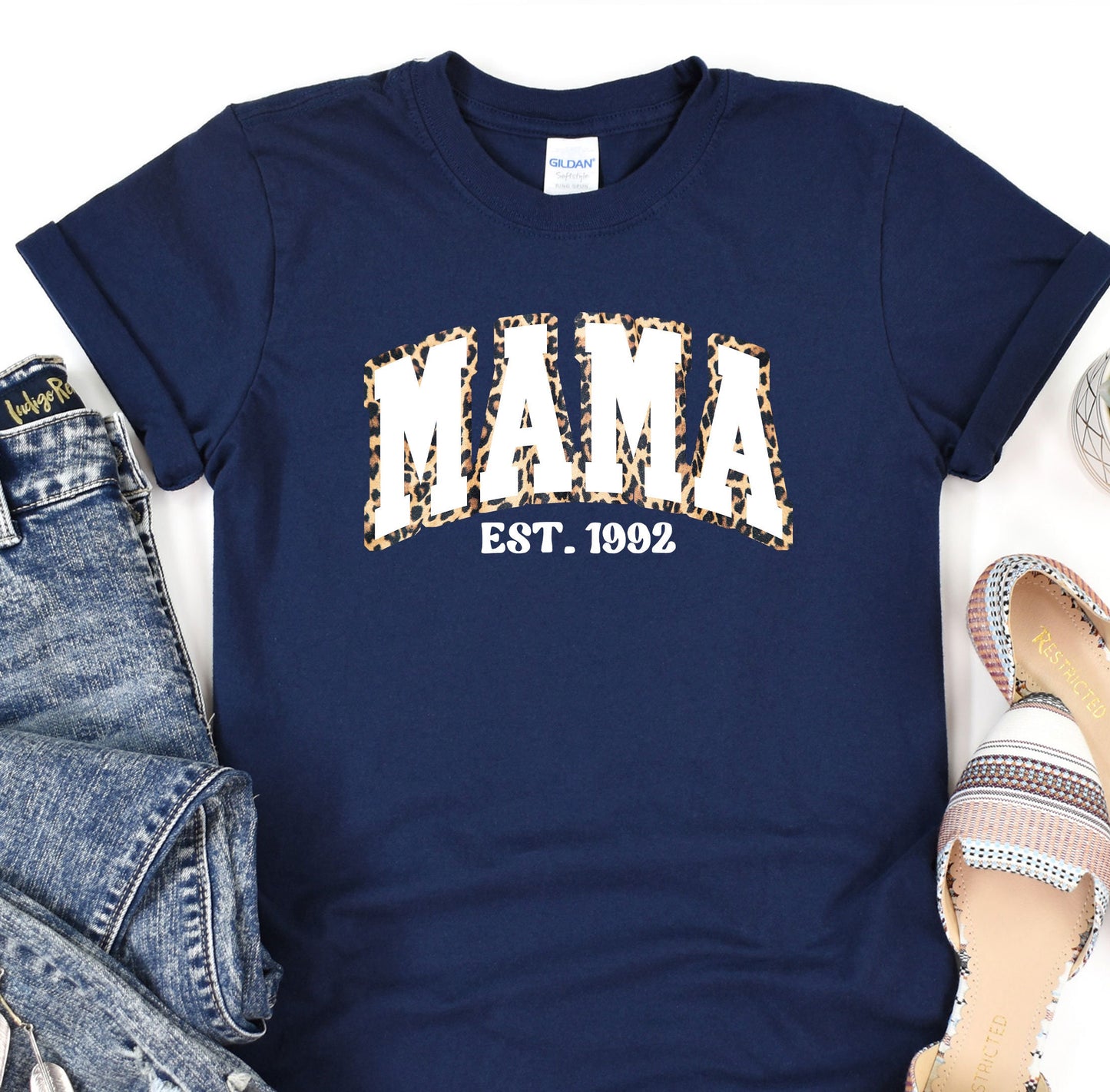 a t - shirt with the word mama printed on it