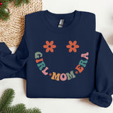 a blue sweatshirt with a smile drawn on it