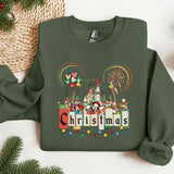 a christmas sweater with a mickey mouse and mickey mouse on it