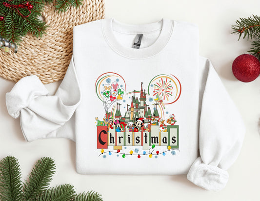 Disney Christmas Sweatshirt, Mickey Ear Crewneck, Magic Castle Hoodie, Disneyland Sweat, Tour Matching Gift Sweatshirt, Disneyland Tour