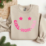 a sweater with the words girl mom on it