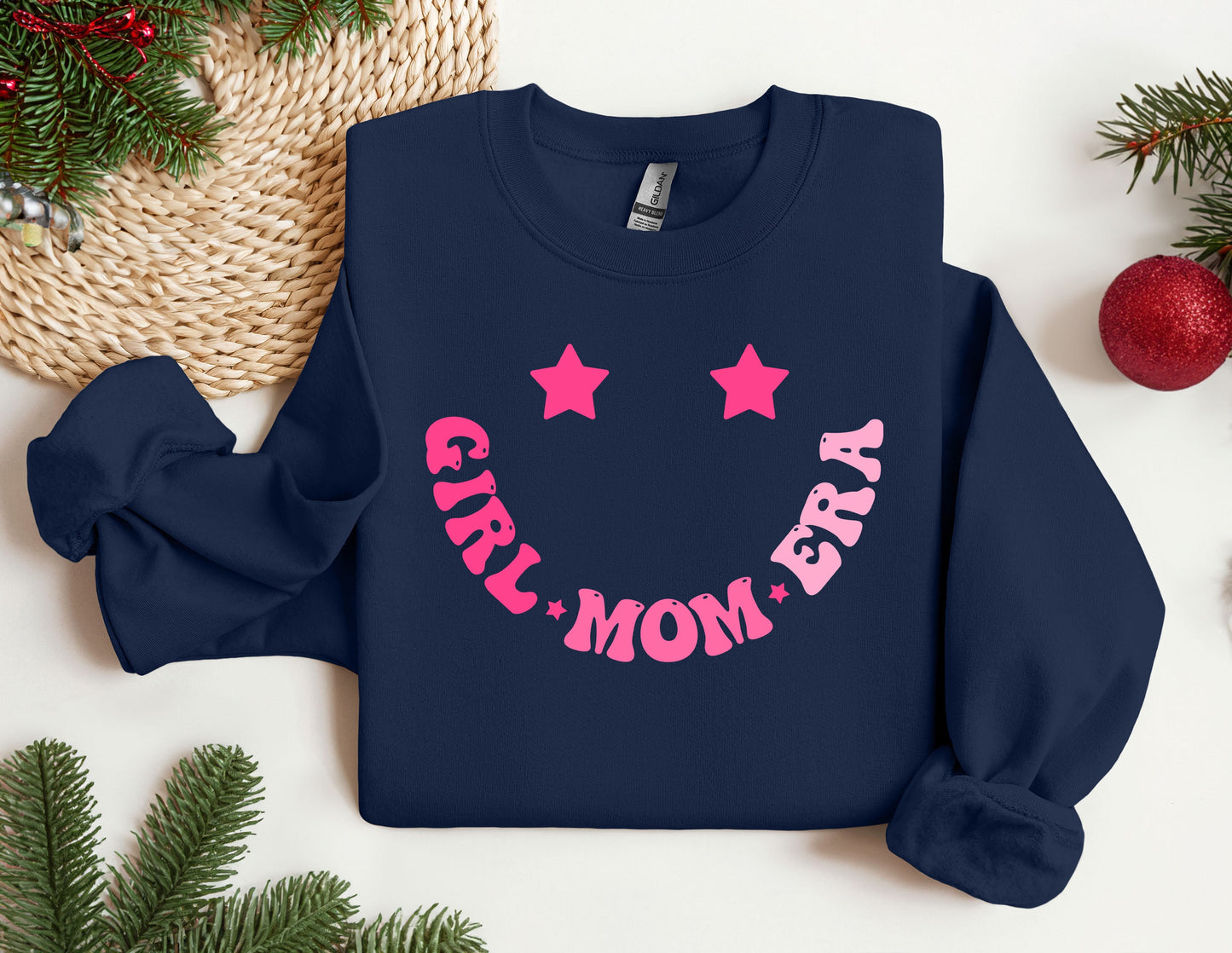 a sweatshirt with a smiley face and stars on it