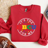 a red sweatshirt with the words it's the bcu for me on it