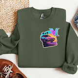 a green sweatshirt with the vw logo on it