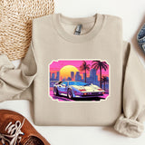 a sweatshirt with a picture of a car on it