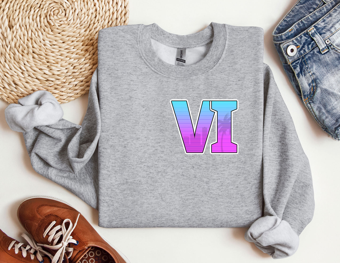 a sweater with the letter v on it