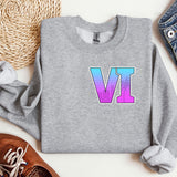 a sweater with the letter v on it