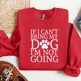 a red sweatshirt with a dog's paw on it