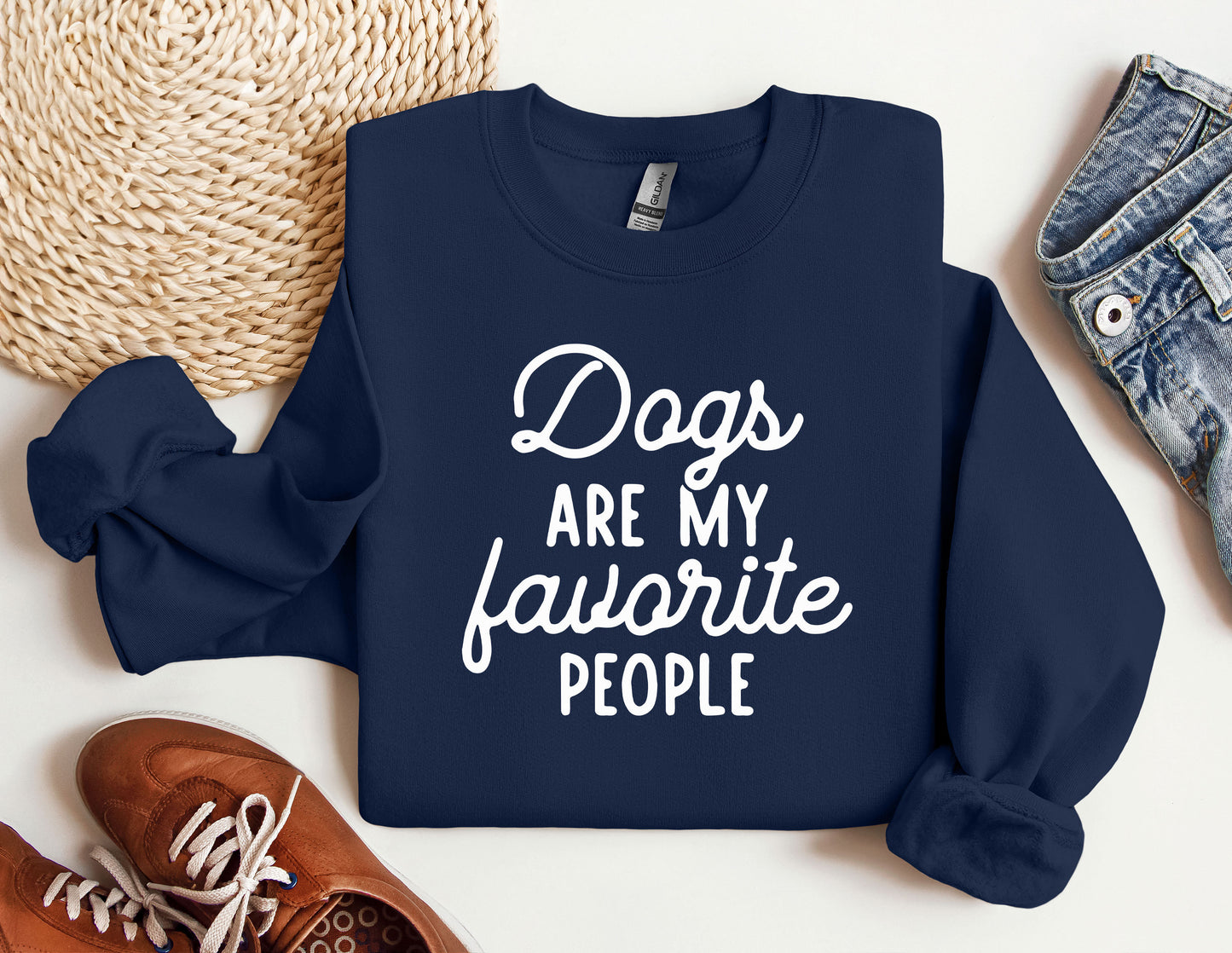 a sweatshirt that says dogs are my favorite people