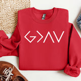 a red sweatshirt with the word gvg on it next to a pair of