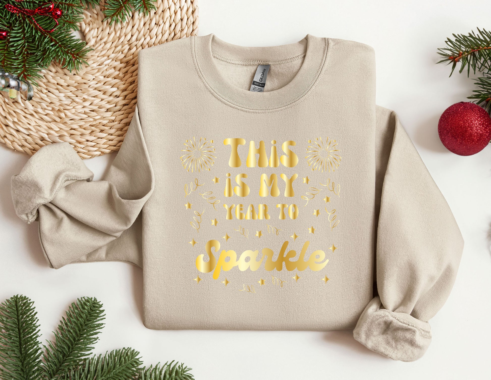 a sweater that says, this is my year to sparkle