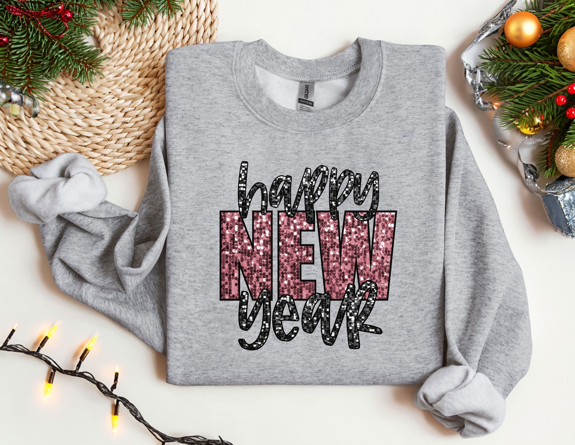 a sweater with the words happy new year on it