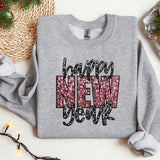 a sweater with the words happy new year on it