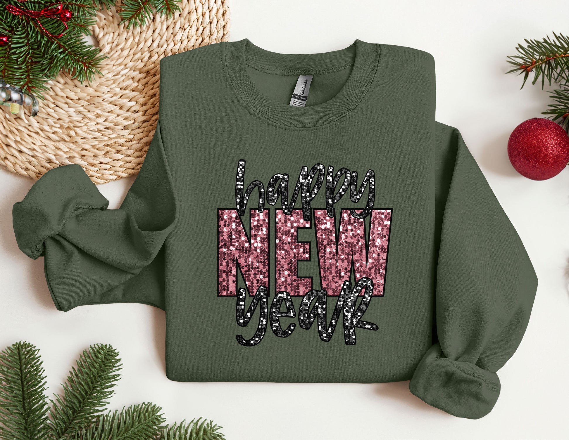 a green sweatshirt with the words i love new york printed on it