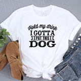 a white t - shirt that says i gota eat this dog