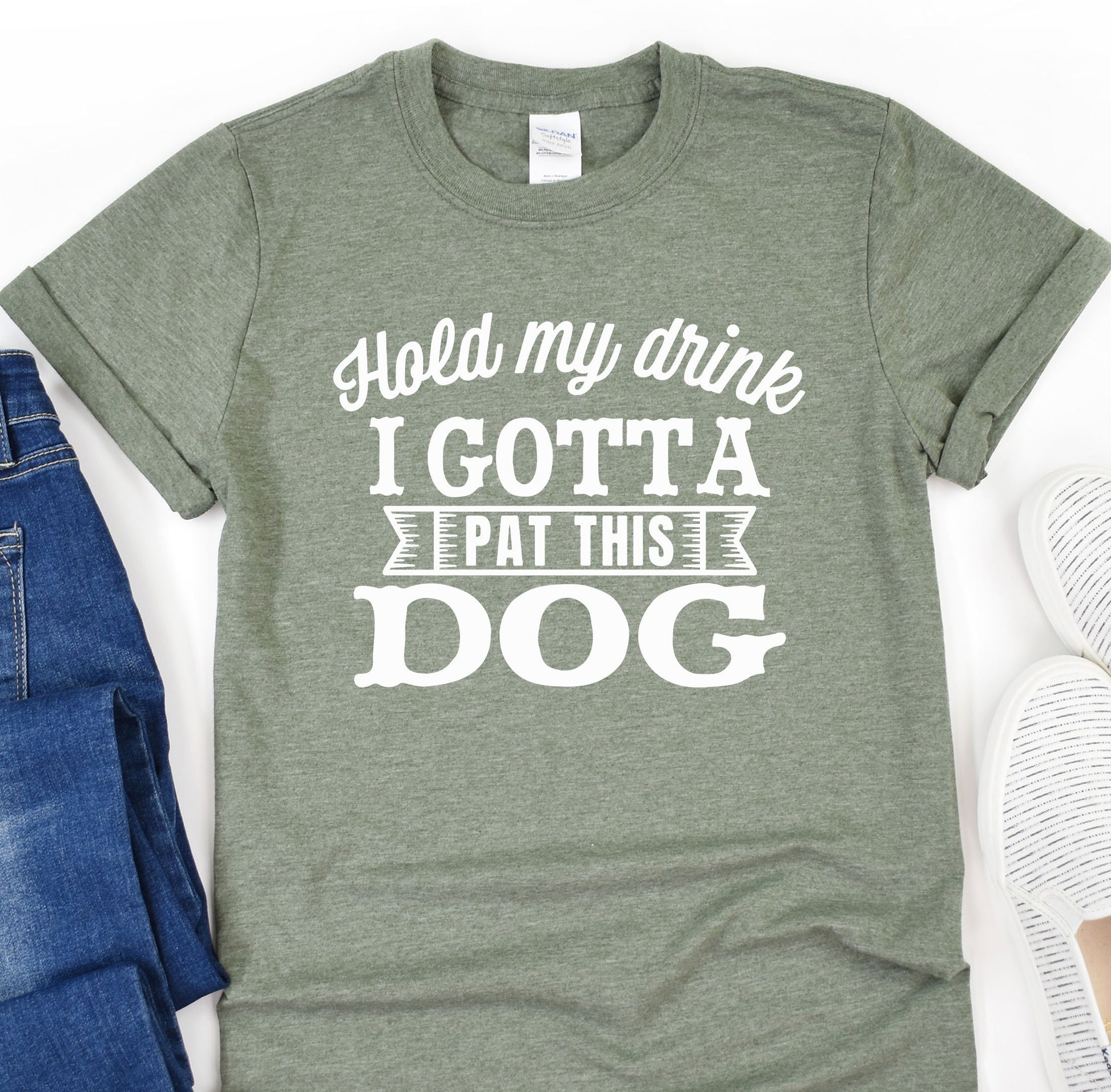 a t - shirt that says i gota pat this dog